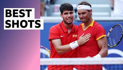 Paris 2024 Olympics video: Best shots as Rafael Nadal & Carlos Alcaraz reach doubles quarter-finals