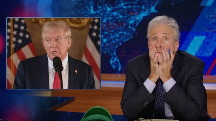 Jon Stewart is back from COVID hell to explain why Trump misses Biden so much