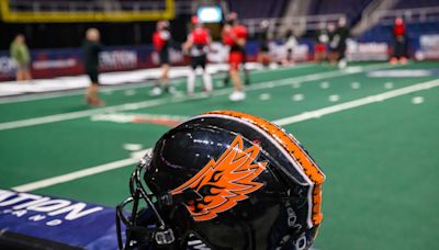 Albany Firebirds flying forward from Antonio Brown, fallen Empire