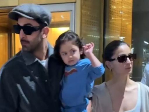 Alia Bhatt, Ranbir Kapoor's Daughter Raha Looks Visibly Uncomfortable As Paps Use Flash. Netizens Go 'Poor Baby'