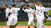 Athletics extend winning streak to six games, push record to .500 with 20-run outburst vs. Marlins