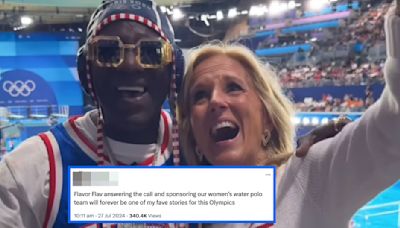 After A Player Highlighted How Many Olympians... 3 Jobs," Flavor Flav Sponsored The US Women's Water Polo Team