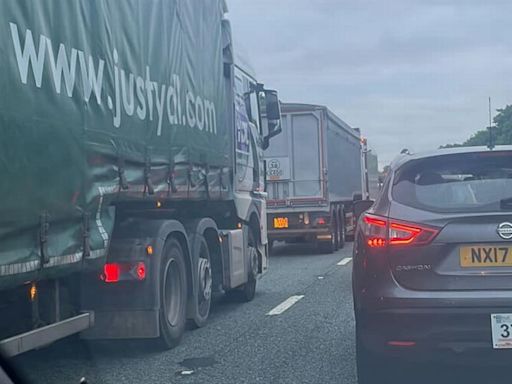 M62 crash latest as force confirms car landed on roof during police chase