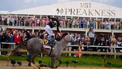 Seize the Grey wins muddy Preakness Stakes, second jewel of horse racing’s triple crown - The Boston Globe