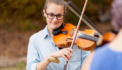 Traveling fiddler Louise Bichan re-created her grandmother's journey across Canada. The voyage inspired an entire body of work