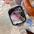 錶帶 適用蘋果手錶iwatch錶帶高級感金屬星光色鋼帶applewatch987654se