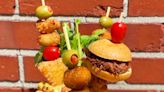 Indiana State Fair food: Bloody Mary with cheese curds, bacon, fried pickles. You trying it?