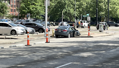 Crash shuts down Central Parkway in Over-The-Rhine