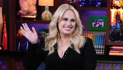 Rebel Wilson goes on WWHL in tight black dress and fishnets after weight loss