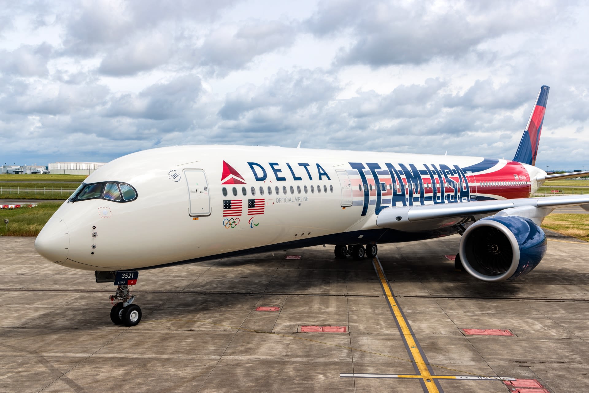 Delta Air Lines Unveils A350 Team USA Aircraft Livery