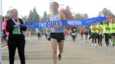 Two Cities Marathon champion broke record, but missed his goal by less than five seconds