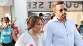 Jennifer Lopez and Ben Affleck Hold Hands in Matching White Outfits