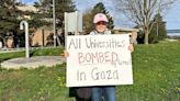 Small group rallies outside UW in solidarity with pro-Palestinian protests on other university campuses