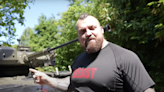 When Eddie Hall orders meal at Stoke-on-Trent McDonald's drive-thru - in a tank!
