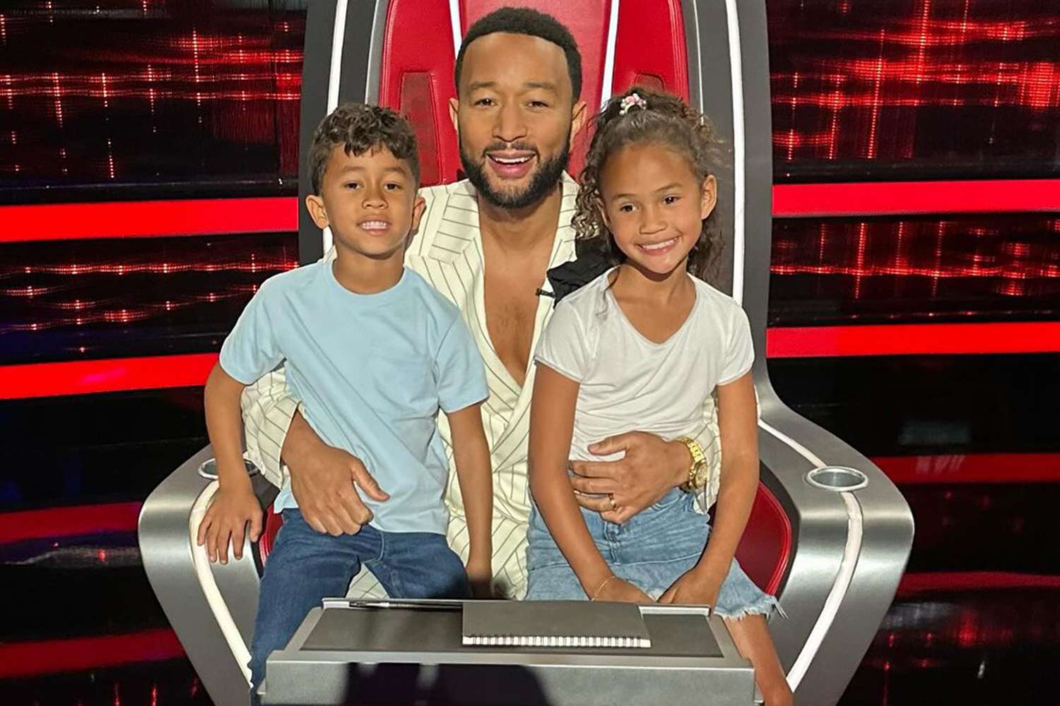 John Legend Calls His Kids Luna and Miles His 'Favorite Coaching Advisors' as They Join Him on The Voice