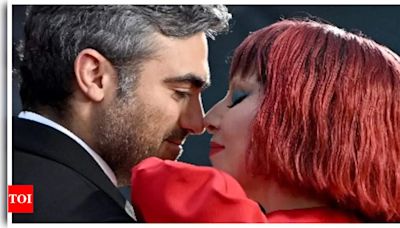 Lady Gaga Michael Polansky: Joker Folie a Deux London premiere; Lady Gaga kisses her fiancé Michael Polansky at the red carpet | - Times of India