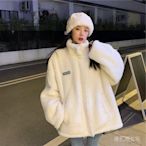 N2DZ 秋冬季新款韓版洋裝仿羊羔毛絨外套寬鬆顯瘦大衣女加厚衛衣外套女（滿599元免運）