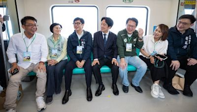 高捷新站「岡山車站」試營運 賴清德搶先試乘體驗！