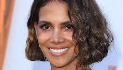 Halle Berry Wins Sheer Dress Trend in Plunging Lacy Black Ensemble