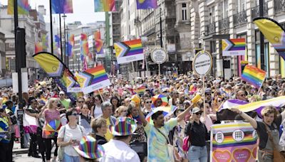 Thousands attend London Pride as mayor Sadiq Khan leads the colourful parade