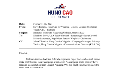 Candidate for U.S. Senate in Virginia responds to super PAC allegations, misuse of funds