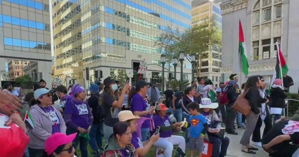 May Day demonstrations in Oakland rally for workers rights and Palestinians