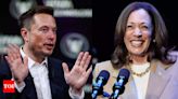 Elon Musk labels Kamala Harris 'extinctionist' over 'climate anxiety' comments - Times of India