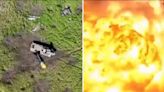 Russian Mine Clearing Vehicle Detonates In Massive Fireball From Drone Bomblet