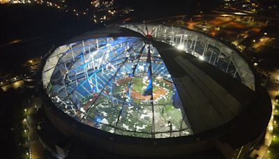 Hurricane Milton rips off the roof of MLB’s Tropicana Field, home to the Tampa Bay Rays