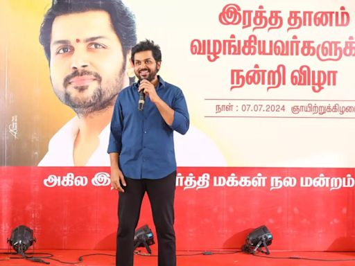 Actor Karthi Treats Blood Donor Fans To A Grand feast!