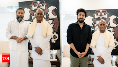 'Lubber Pandhu lead cast meets Ilaiyaraaja! | Tamil Movie News - Times of India