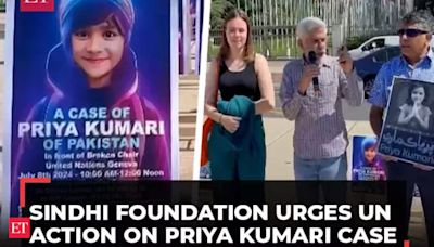 Sindhi Foundation protests at UN, demands justice for Priya Kumari, missing Hindu girl from Pakistan