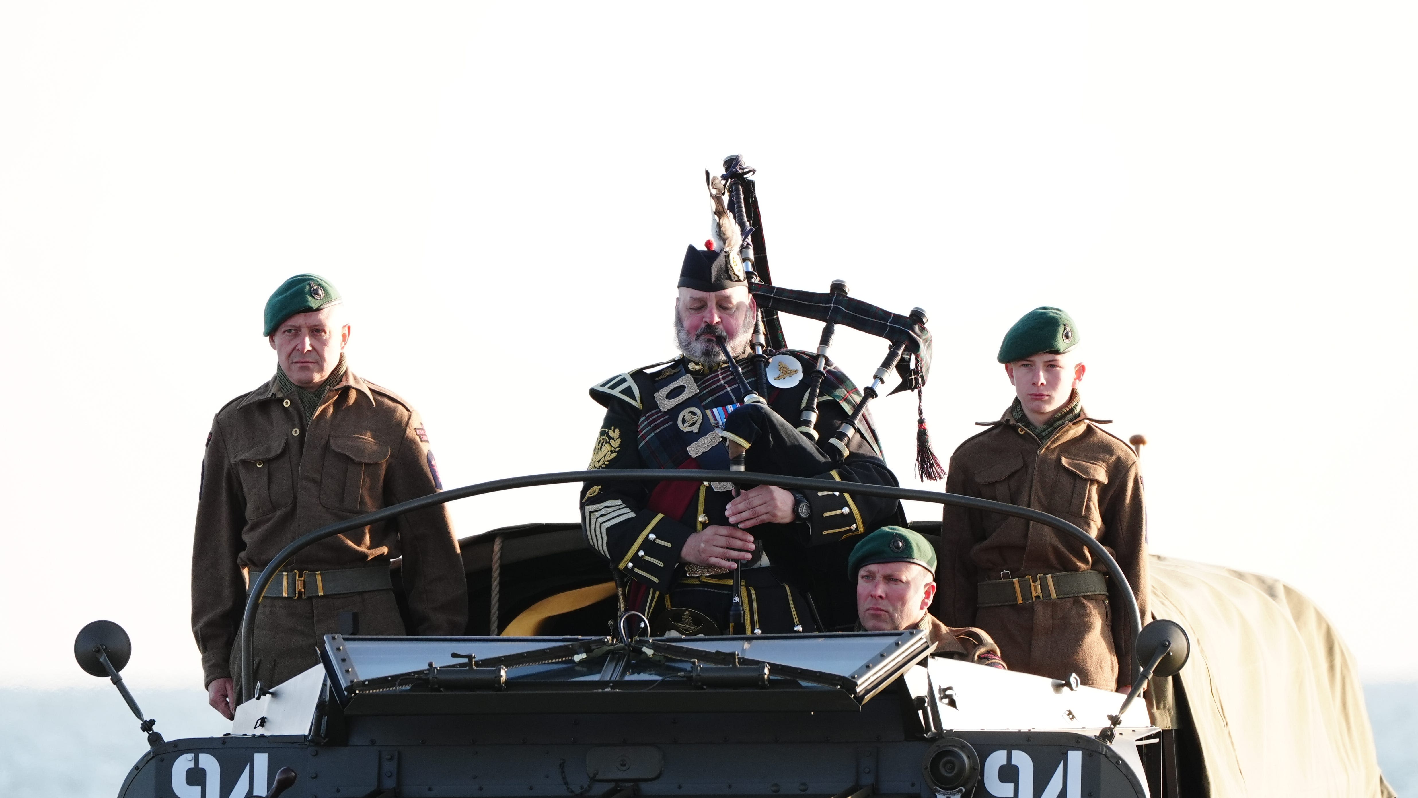 Military piper begins commemorations in Normandy on 80th anniversary of D-Day
