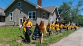 Boys and Girls Club members clean up streets near their Bellemeade Avenue location