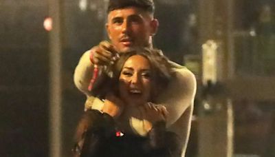 Love Island cast stumble out of rowdy reunion as they down booze outside