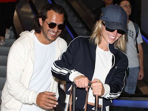 Sydney Sweeney and Fiancé Jonathan Davino Are All-Smiles as They Arrive in Los Angeles Together: Photo