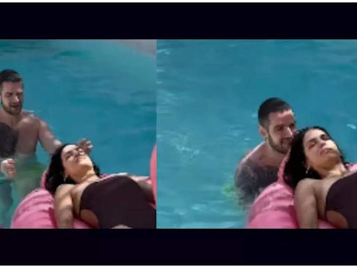 Natasa Stankovic gets pranked in a pool by Disha Patani's rumored boyfriend Aleksander during their Goa vacation; video sparks debate | - Times of India