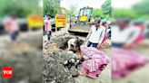 Jodhpur road dug up to find manholes | Ahmedabad News - Times of India