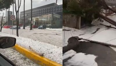 VIDEO | Fuertes lluvias y granizo inundan la avenida Serdán en Puebla