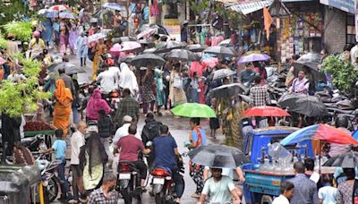 Heavy rain in Ahmedabad leads to waterlogged roads and flooded residential societies