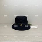 30年老店 現貨 GUCCI Chapeau fedora toile GG 帽子 黑色 漁夫帽 576587 S號 M號
