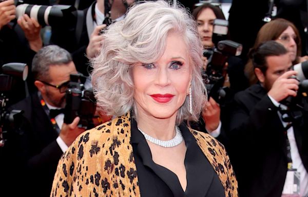 Jane Fonda, 86, Just Stole the Show in Knockout Jumpsuit, Silver Waves and Bold Red Lip on Cannes Red Carpet