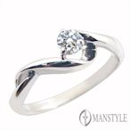 MANSTYLE「倘佯」0.12ct 八心八箭鑽戒