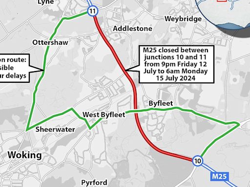 Motorists faces THIRD weekend of M25 travel chaos