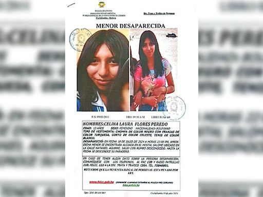 Buscan a Celina, que desapareció luego de salir de un hostal