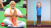 Narendra Modi Yoga AI Video: Narendra Modi shares videos of his AI version performing traditional yoga asanas | - Times of India