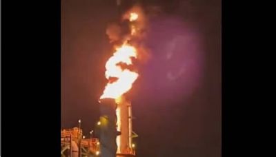 Explosión cimbra refinería Lázaro Cárdenas en Minatitlán, Veracruz