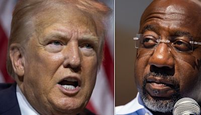 Raphael Warnock Calls Out 'Sad Irony' After Trump Questions Kamala Harris' Race