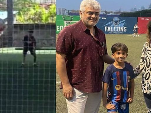 PHOTOS: Ajith Kumar and his son Aadvik bond over a game of cricket