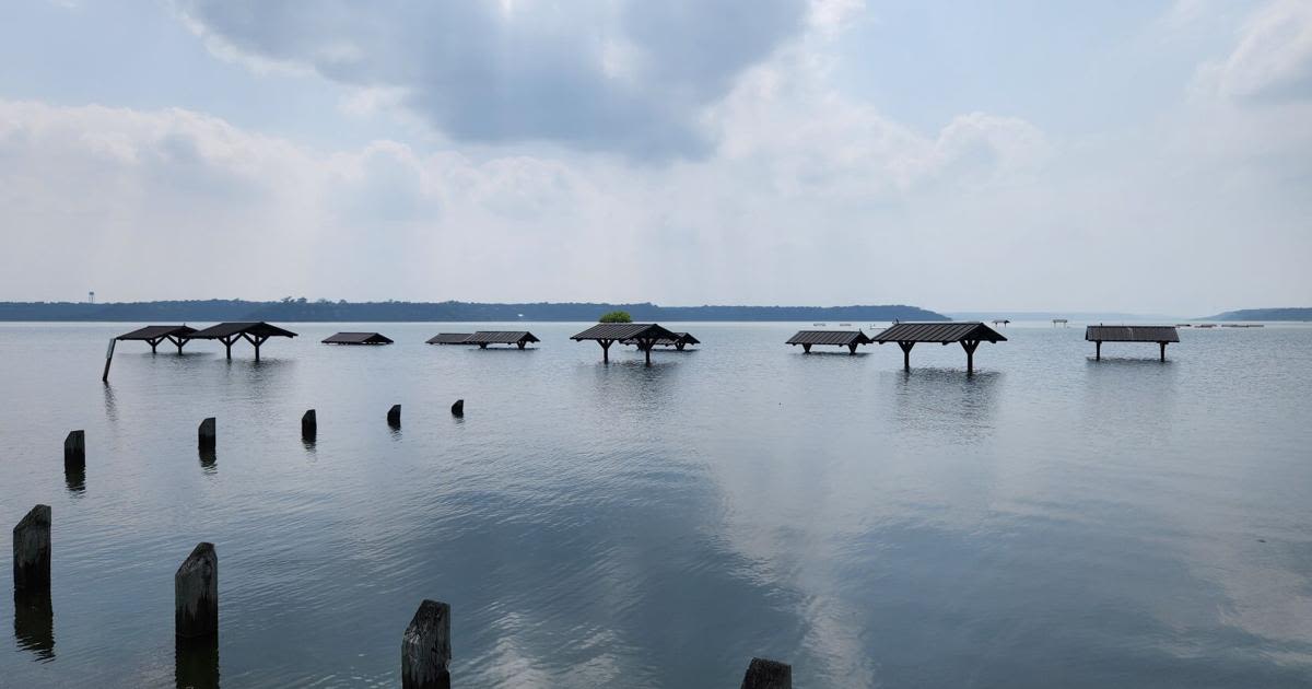 Temple Lake Park floods as Lake Belton is full